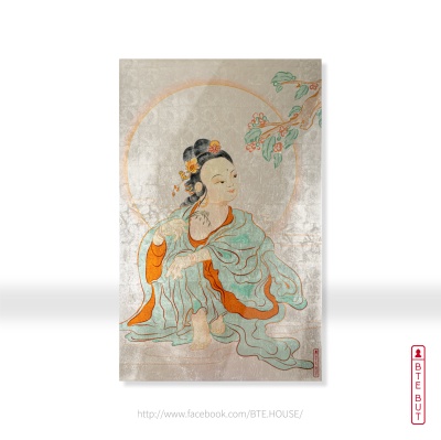 TRANH SƠN MÀI DÁT BẠC - ĐỨC VƯƠNG QUAN ÂM